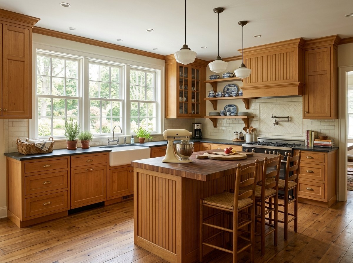 Classic Wood Kitchen — Solid wood + veneer
