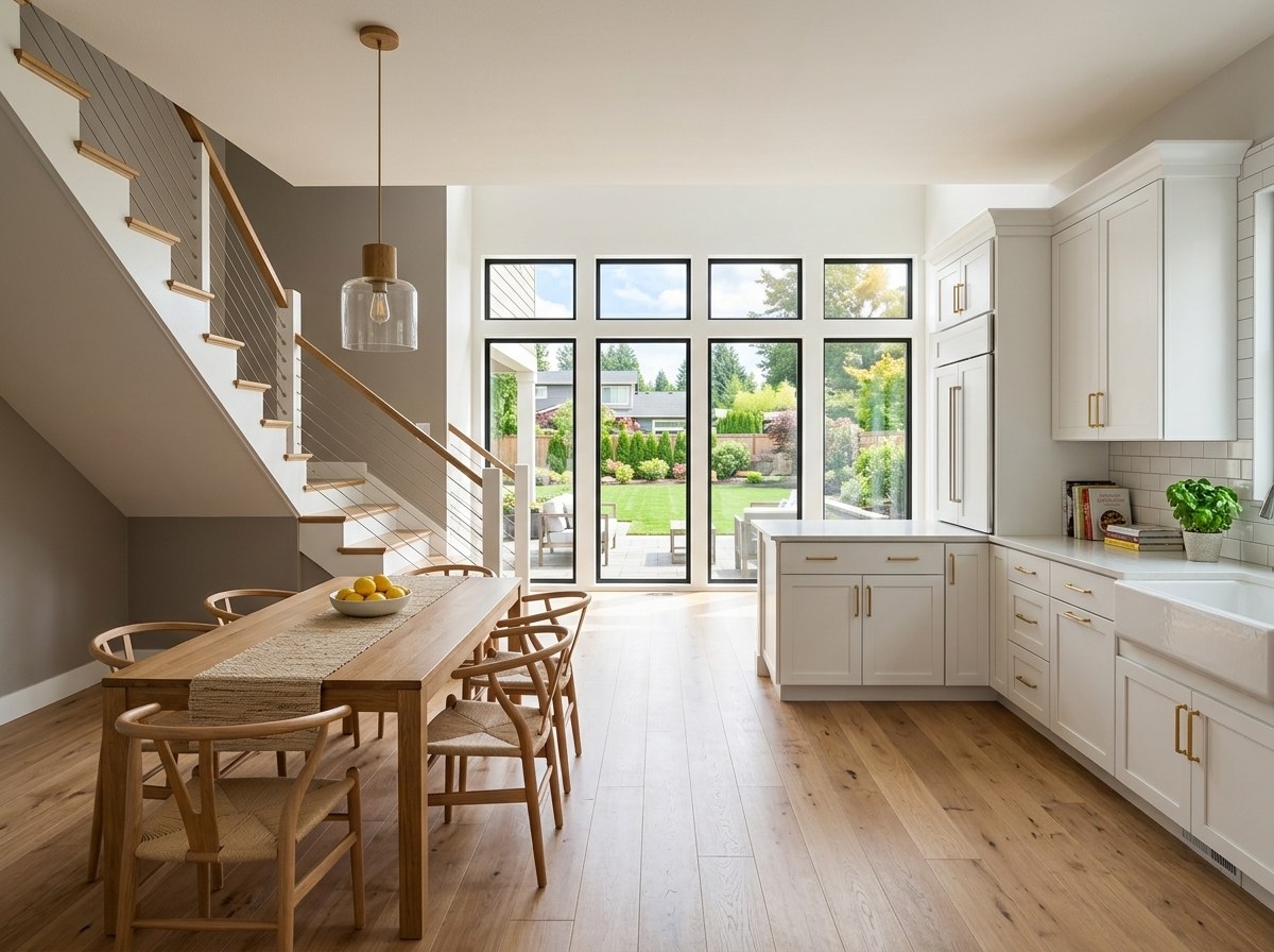 Open Plan Kitchen — Lacquer + oak