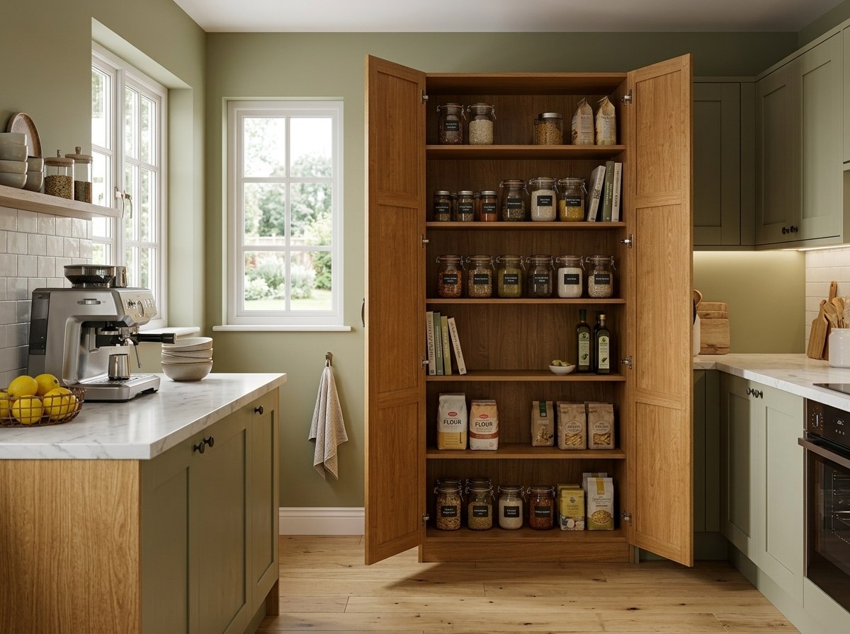 Oak Pantry Cabinet — Solid oak
