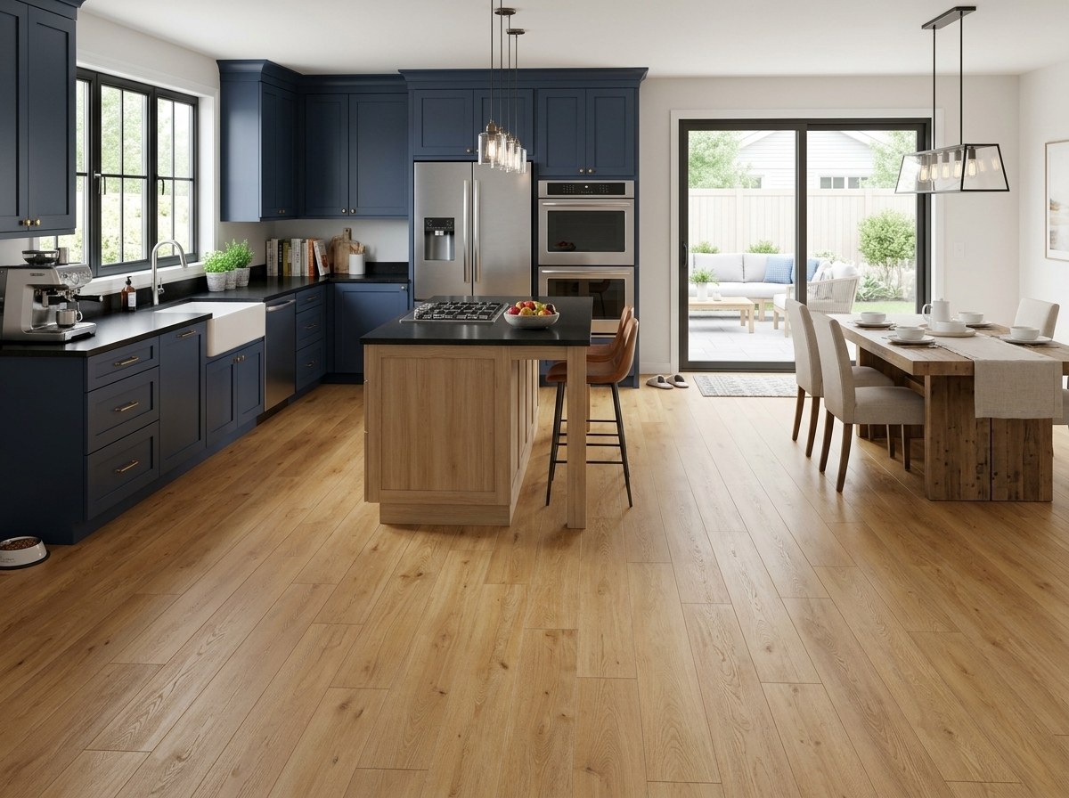 Reward Flooring — Water-resistant laminate in Light oak